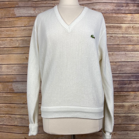 lacoste sweater white